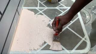 Floor tile Texture Painting design Masking tape design ideas 