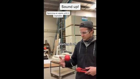 Guy Spins Apple Using Air Compressor Until It Explodes