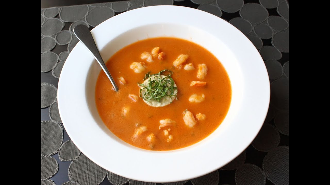 Spicy Coconut Shrimp Bisque Recipe Cajun Asian Shrimp Bisque YouTube