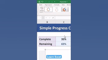 Create dynamic progress chart in excel #excel #exceltips #exceltutorial