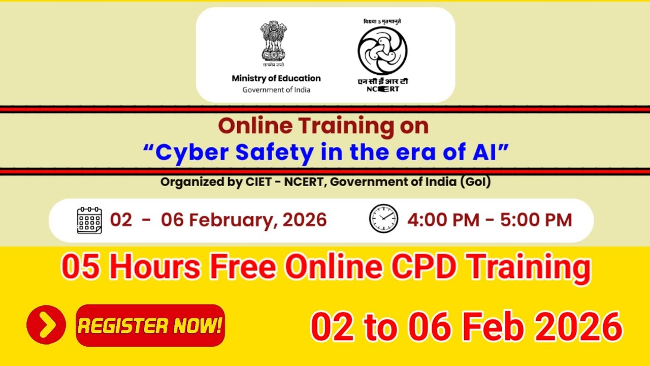 CIET NCERT New Training on Cyber Safety in the Era of AI 