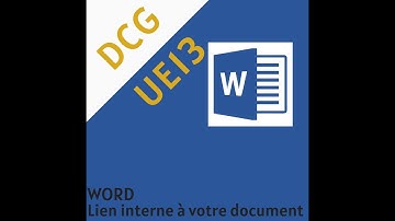 [DCG UE13] Tuto WORD - Lien hypertexte interne au document WORD