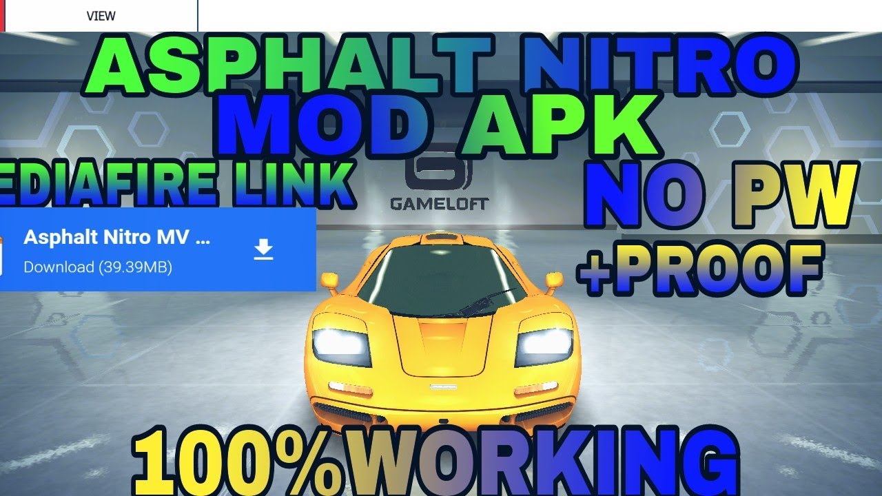 ASPHALT NITRO MOD APK VERSION 1.4.7A YouTube
