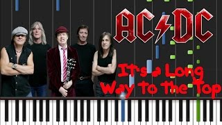 Video thumbnail of "AC/DC - It's A Long Way To The Top (If You Wanna Rock 'N' Roll) Synthesia Tutorial"