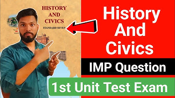 class 7 history And Civics important questions first unit test exam 2024 | sd tech | class 7th