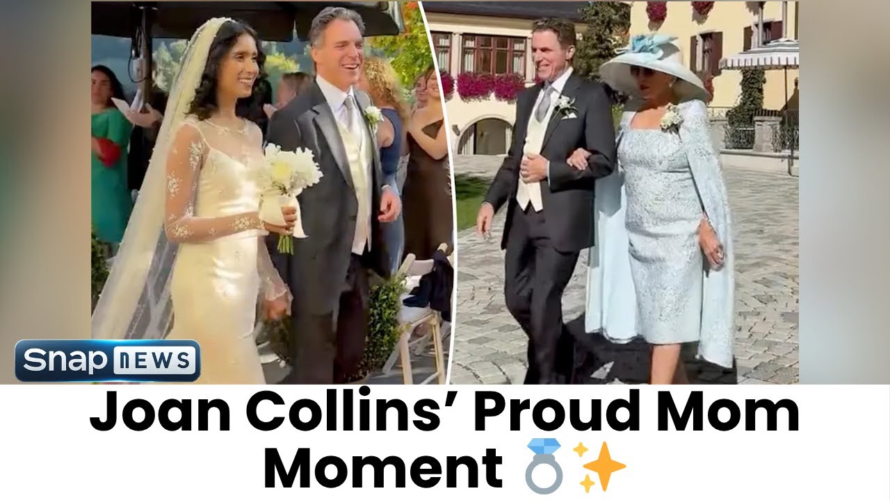 Dame Joan Collins Proudly Walks Son Alexander Newley Down the Aisle at Fairytale Wedding