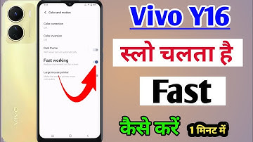 Vivo y16 mobile ko fast kaise kare /how to fast vivo y16 /vivo y16 mobile slow chalta hai kya Kare