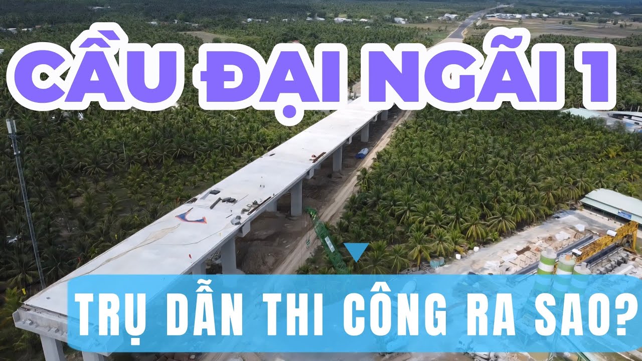 Мост Дай Нгай 1: Как продвигается строительство подъездных пролетов со стороны проливов Винь Лонг...
