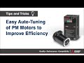 Auto tuning pm motors with the mitsubishi electric fre800 variable frequency drive