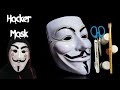 How to make Hacker Mask, Vendetta Mask,  Anonymous Mask with newspaper,  3D Making Face Mask at Home