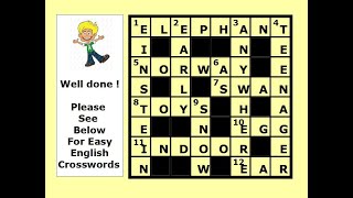 Easy English Crossword Puzzle