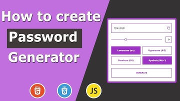 How to create Password Generator | JavaScript | CSS3