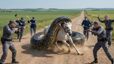 Giant Python vs Horse | Shocking Attack Caught on Camera | Rescue Team Saves the Day