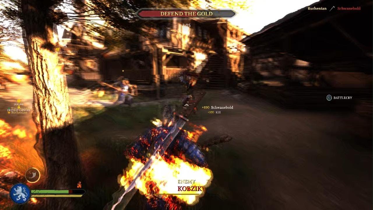 Surrounded melee 1v5 in Chivalry 2