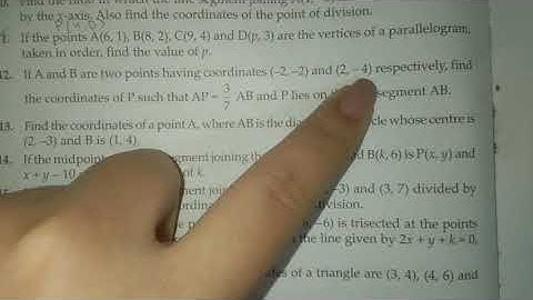 MBSE Class 10: Coordinate Video 20 (Ex 11.2, Q12) | English and Mizo