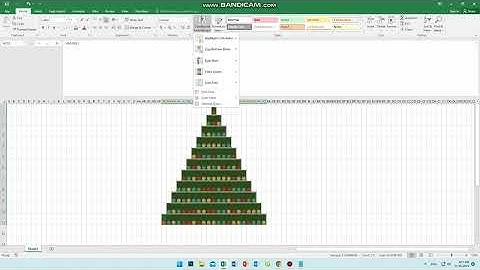 Cây thông Noen bằng excel