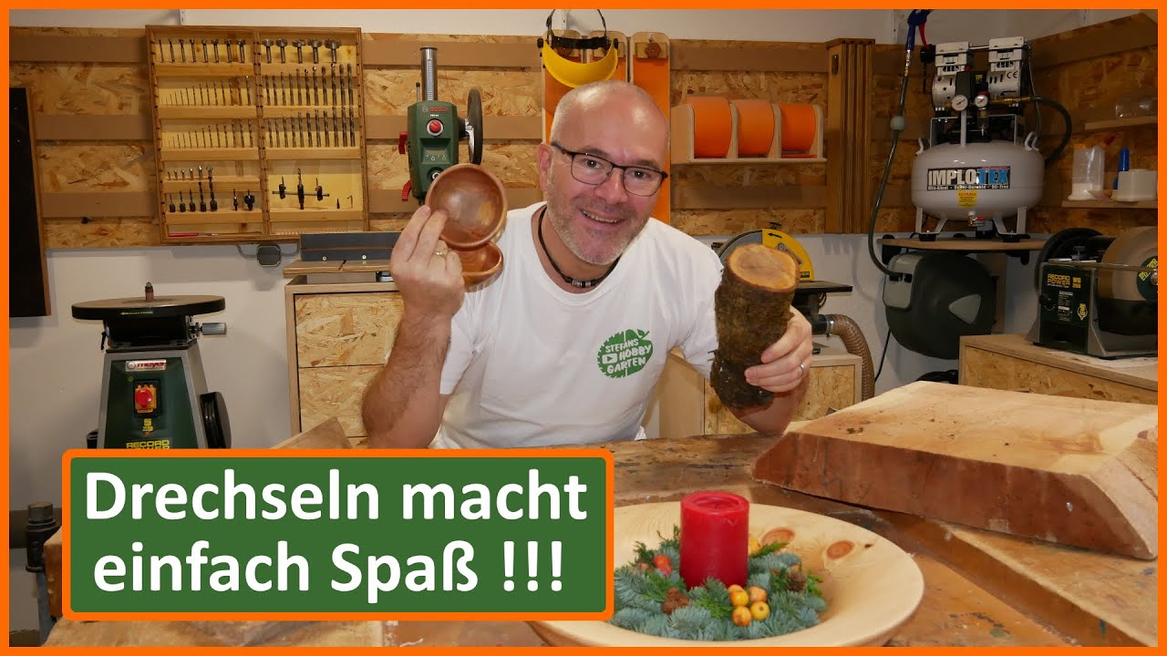 Update Drechseln macht Spaß, von dem Stück Pflaume / Zwetschge zur kleinen Schale