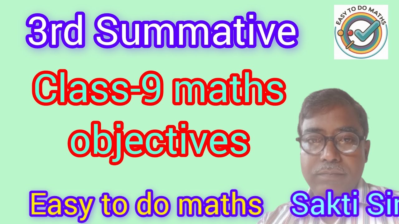 3rd Summative// Class-9 //maths objectives #algebra - YouTube