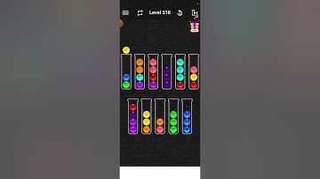 ball sort color water puzzle level 518