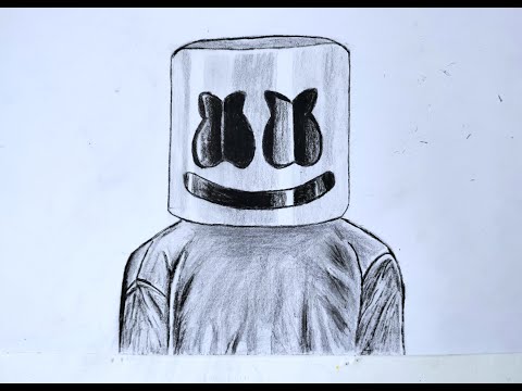 How to draw Marshmallow & Alan Walker with Pencil Sketch | Sketching Video  | Learn to Draw - YouTube