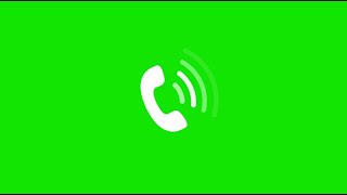 New white color phone calling animation video footage on green background
