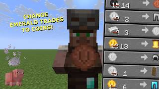 I Changed Villager Emerald Trades to Coins in Minecraft | Villager Coin Mod Showcase screenshot 2
