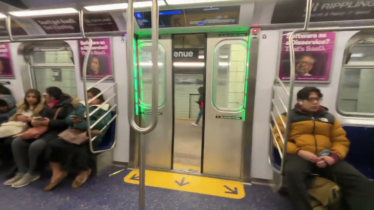 Riding the A train from Rockaway Boulevard to Broadway, Junction