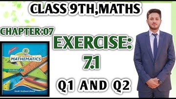 Exercise 7.1 Question 1 & 2 Class 9/10 Sindh Board || Ex 7.1 Class IX/X | the educational hub