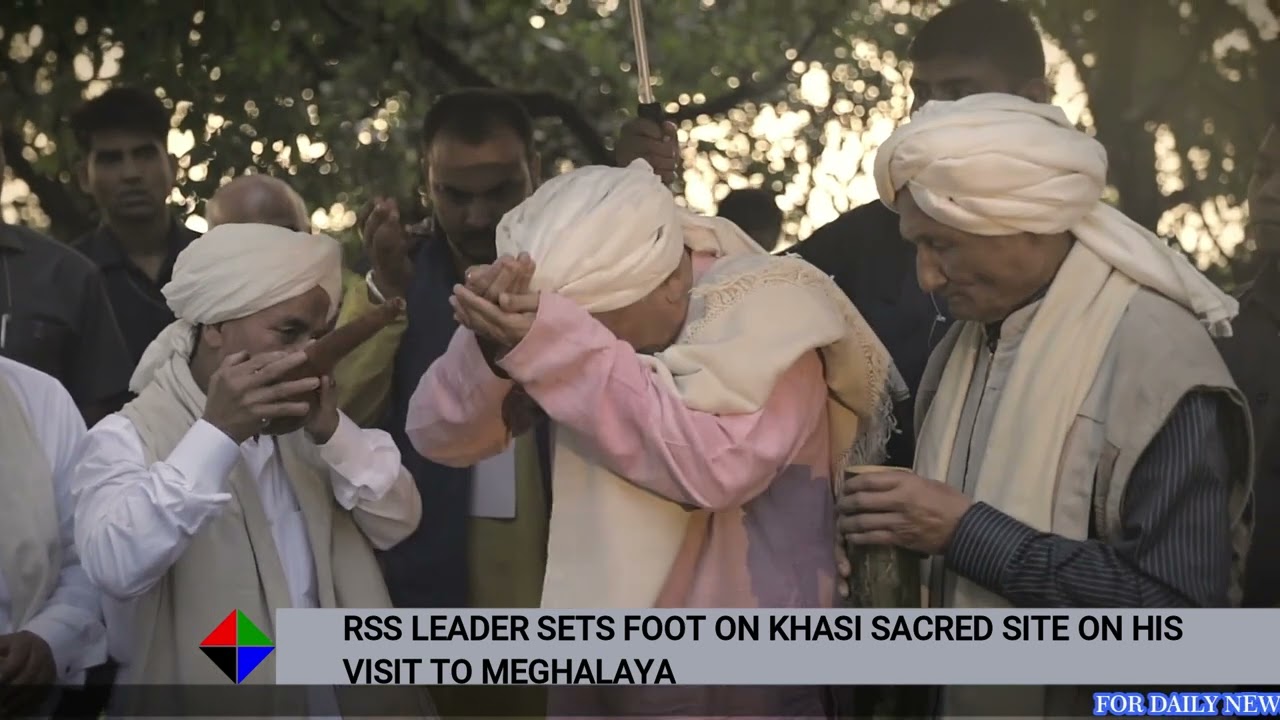 RSS LEADER SETS FOOT ON KHASI SACRED SITE ON HIS VISIT TO MEGHALAYA
