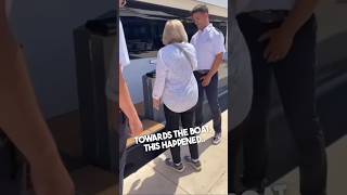 Grandma Attempt At Being First Onboard Goes Wrong