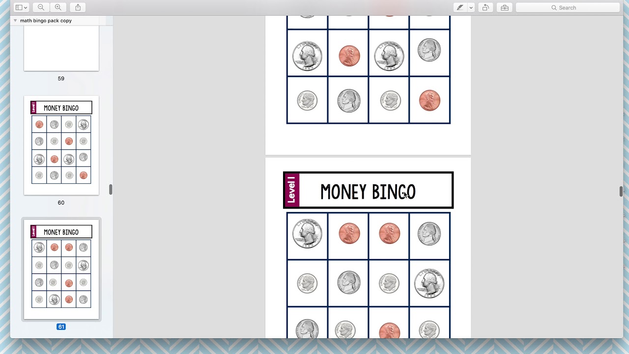 Product Preview -  Math Bingo Mega Pack