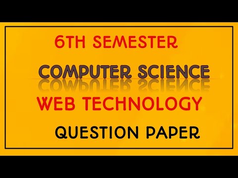 6th sem webtechnology question paper | 6th sem computer question paper ...