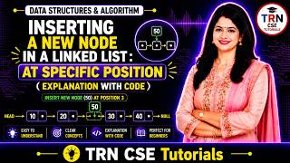 Inserting a node at a specific position in Linked List | L9 | DSA #datastructures