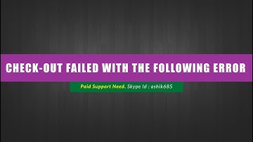 Check out failed with the following error in Joomla