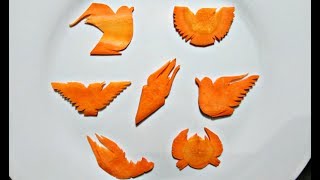 GARNISH WORTEL UNIK bentuk BINATANG LUCU | Carrot Garnish | Animal Carving Carrot