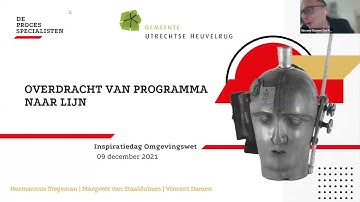 Overdracht van de programmaorganisatie naar de lijn | Inspiratiedag 9 december 2021