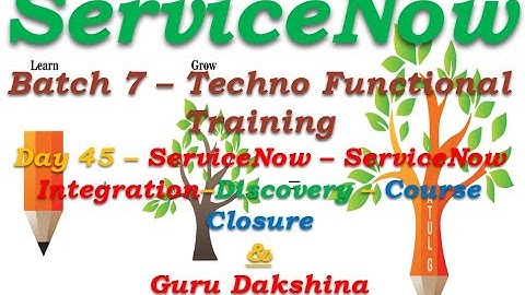 Batch 7 || Day 45 || SN-SN Integration - Discovery ||Techno Functional Training || San Diego