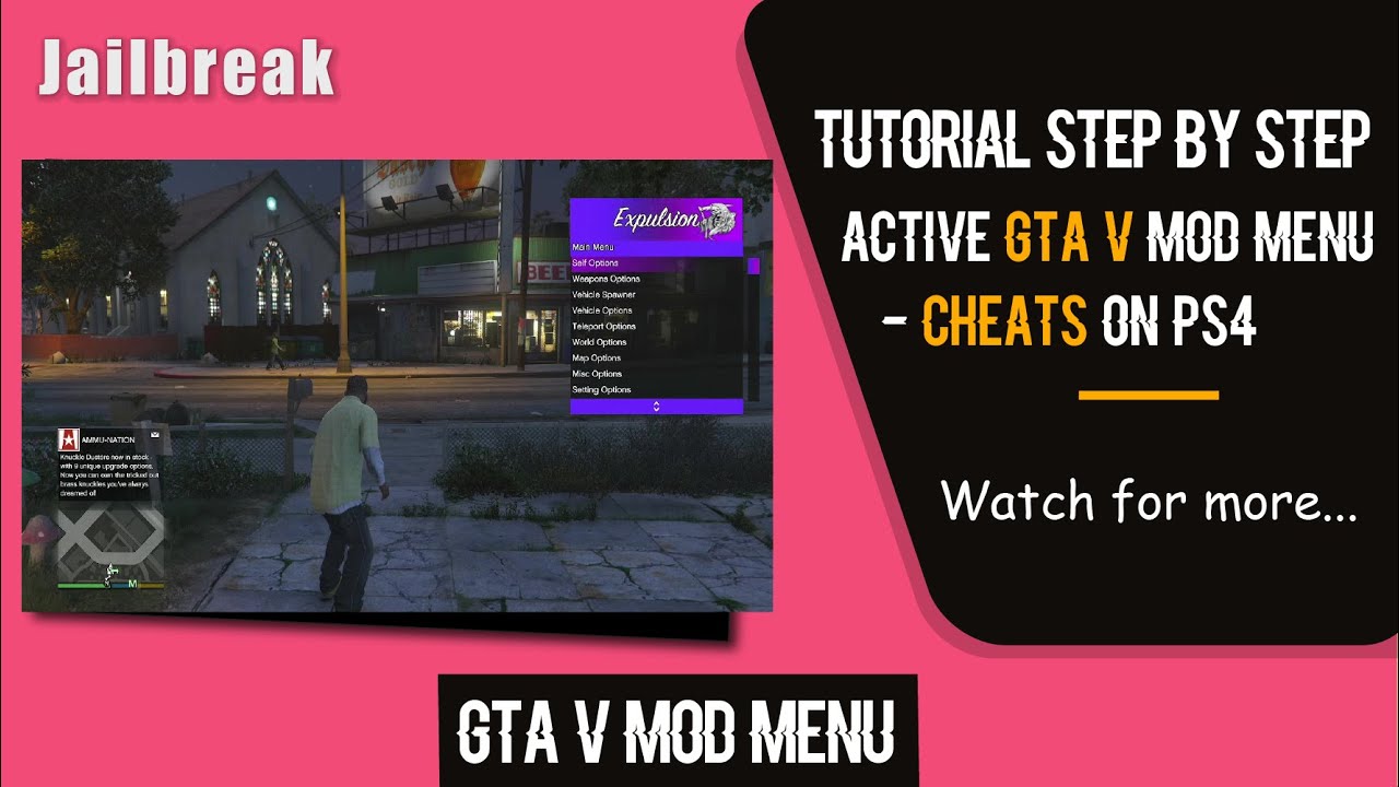 GTA 5/1.38] Expulsion V4.0 Mod Menu PS4 (9.00) 