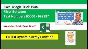Excel Magic Trick 1544: FILTER Array Function to Filter Between Upper & Lower Text Number Limits