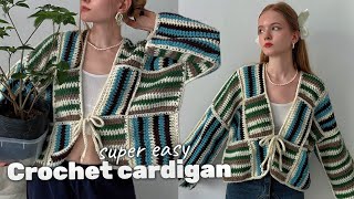 crochet cardigan / super easy to make ✨