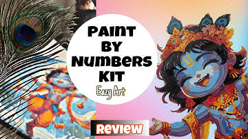 Paint by numbers kit by EAZY ART | Unboxing + Review | Krishna Ji @eazyartsin