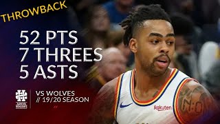 D'Angelo Russell 52 pts 7 threes 5 asts vs Wolves 19/20 season