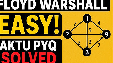 Floyd Warshall Algorithm |All Pairs Shortest Path | AKTU PYQ Solution |Graph Theory Explained”#viral
