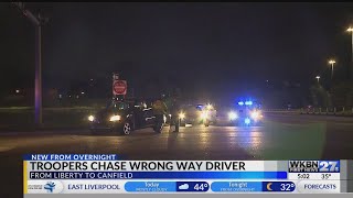 OSP: Wrong way chase goes through Trumbull, Mahoning counties