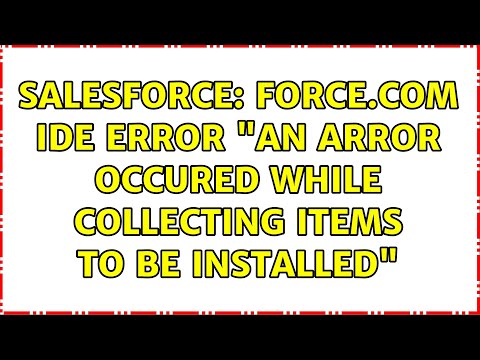 Salesforce: Force.com IDE Error "an arror occured while collecting items to be installed"
