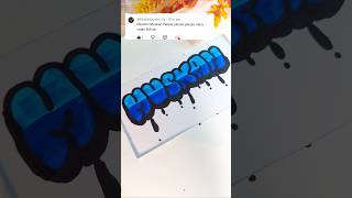 Cute Bubble Name Art Writing #shorts #shortsfeed #art #trending