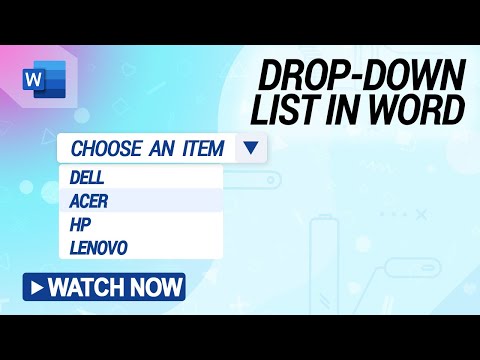 How to Create Drop Down List in MS Word 2017