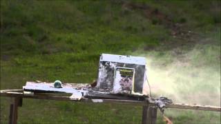 Shooting a bag of flour in Slow Motion