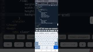 ساختن بیرق با HTML CSS با استفاده از موبایل همراه Linear gradient