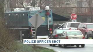 Manhunt underway for gunman after Anne Arundel County police officer shot, critcally wounded